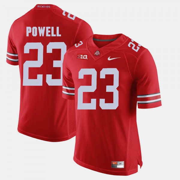 Ohio State Buckeyes Tyvis Powell Men's #23 Game Alumni Scarlet College Football Jersey 2404LSQL8